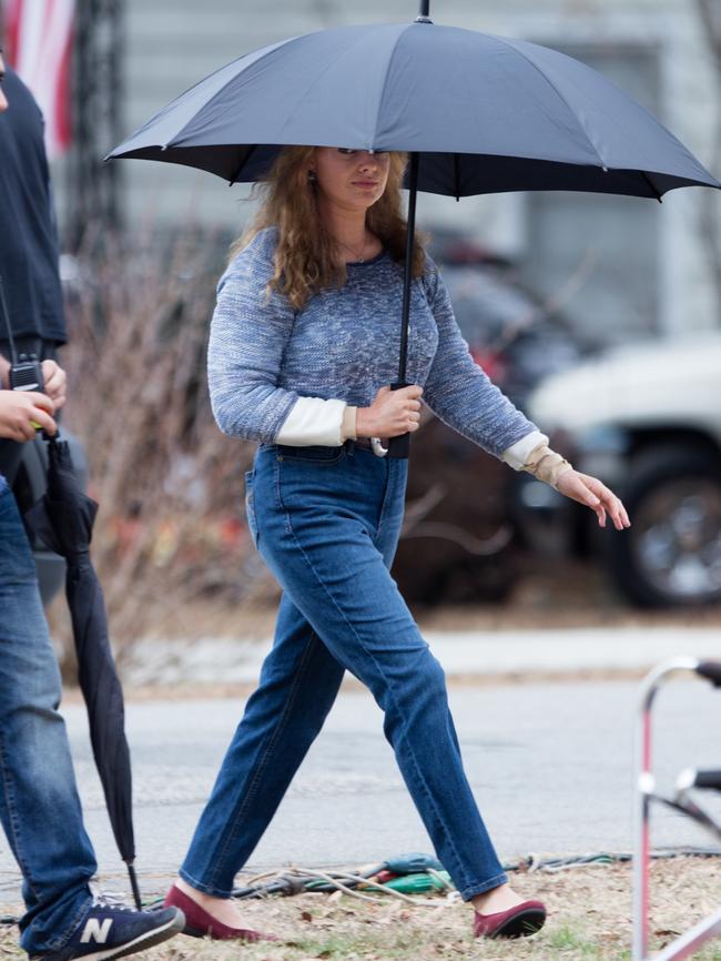 Margot on set. Picture: BackGrid