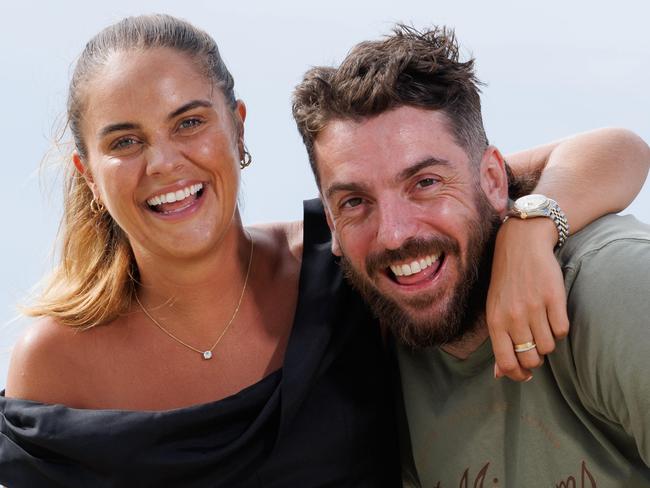 DAILY TELEGRAPH JANUARY 10, 2024Top rating Aussie podcast hosts Lu and Jarch from the We Mean Well Podcast pictured in Rose Bay today. Picture: David Swift