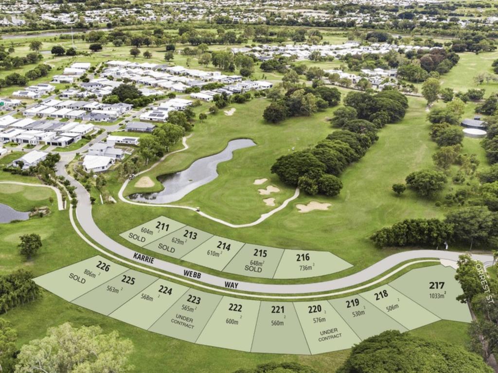 The final stage of Fairways Estate is currently being sold, with only nine blocks left at the Townsville Golf Club. Picture: Ingenta.