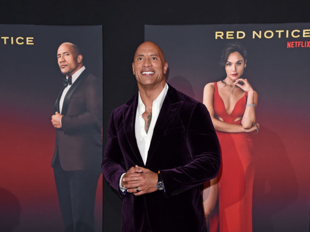 Dwayne Johnson promoting ‘Red Notice’, which drops on Netflix this month.
