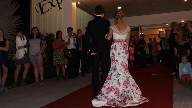 Hayley Nichol and Lane Pobar at the St John's Formal in Roma.