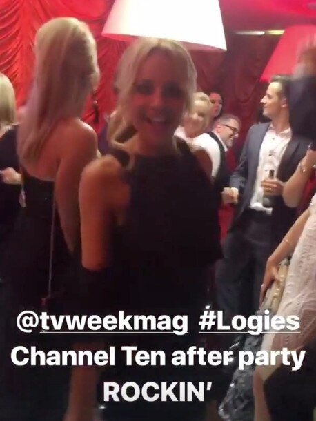 Carrie Bickmore - Logies after partiy. Picture: Instagram