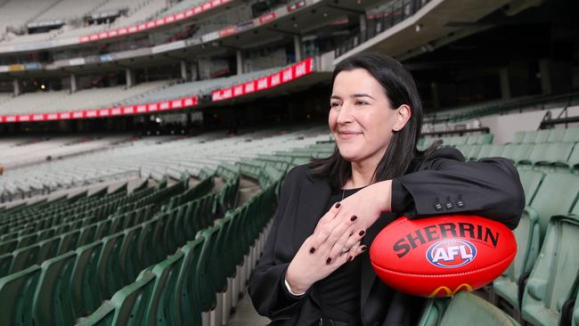 Laura Kane New Head of Football at the AFL. Thursday, August 31, 2023. Picture: David Crosling