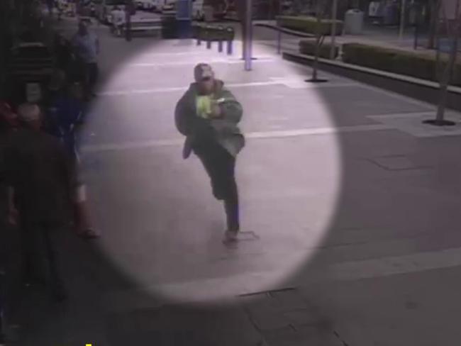 CCTV played to a jury shows the moments lawyer Ho Ledinh was shot outside Bankstown's Happy Cup Cafe. Picture: Supplied via NCA NewsWire,