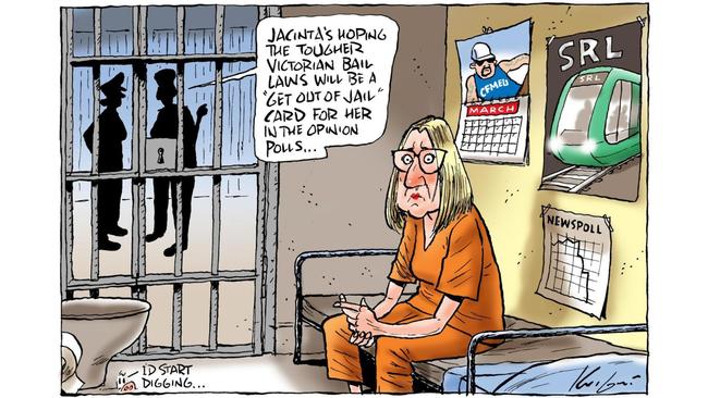 Mark Knight on Jacinta Allan's crime crackdown.