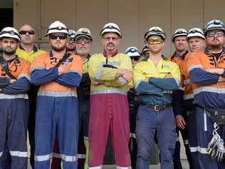 WALK OFF: Contracted workers walk off the job at Tarong power station disputing changes to the enterprise bargaining agreement. Picture: Matt Collins