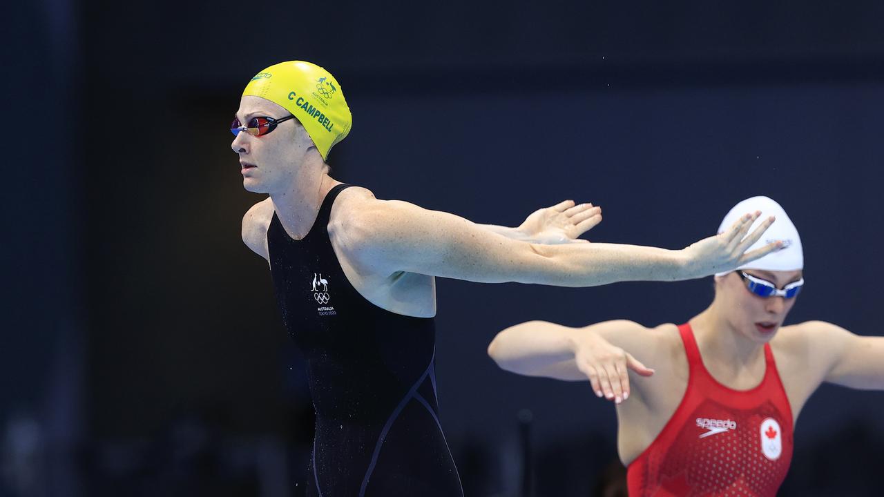 Cate Campbell has a Rafael Nadal-like routine. Picture: Adam Head