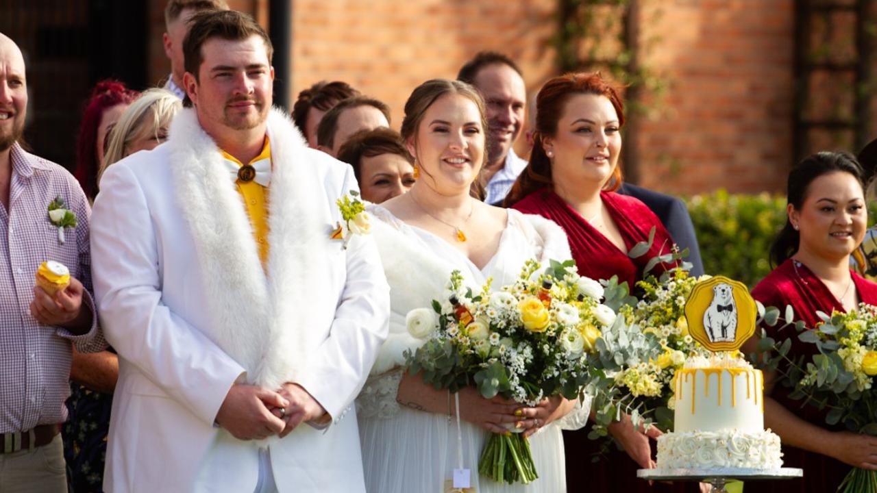 Brooke and Jake Mallon were joined by family and friends for their unique wedding day.