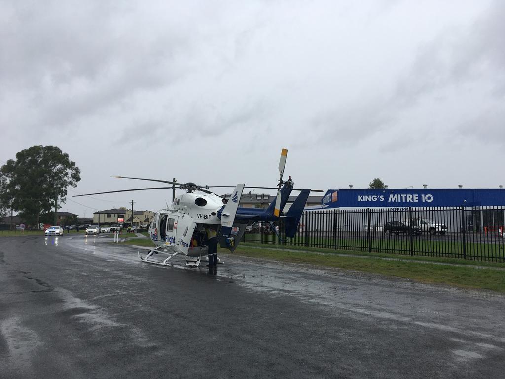 A woman in labour was flown to hospital after paramedics were blocked from taking her via road. Picture: Supplied