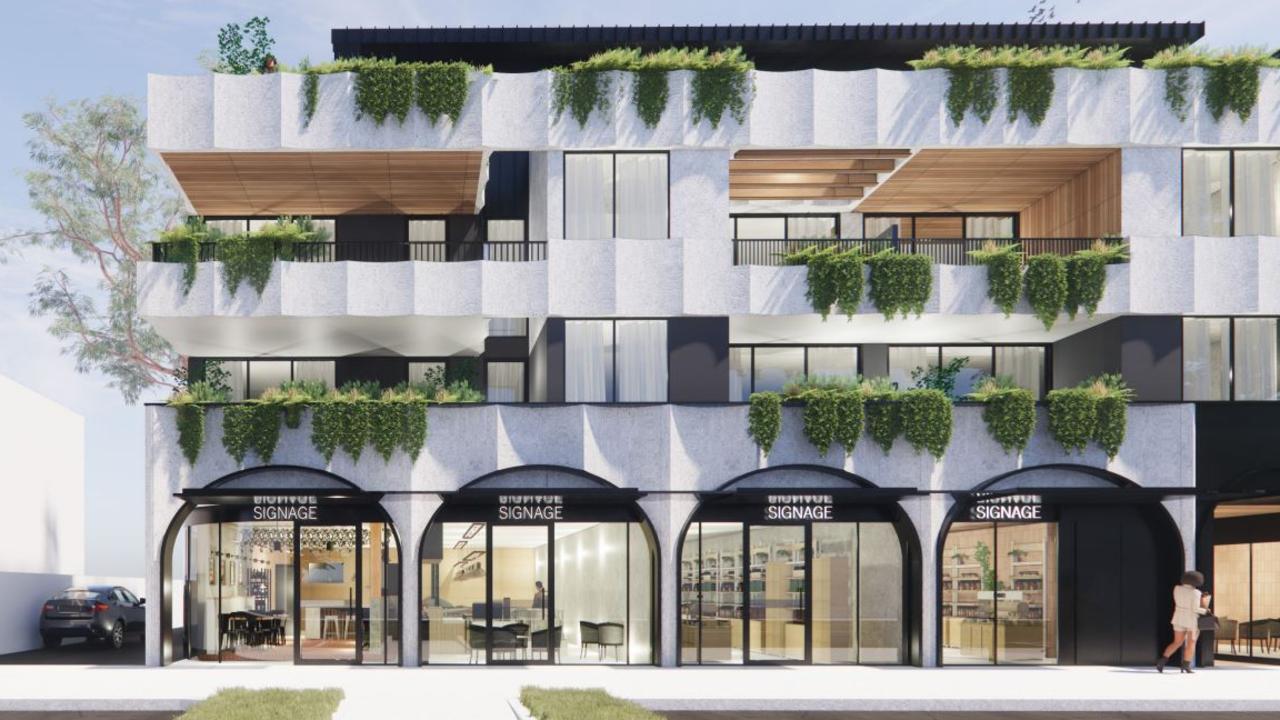 An artist’s impression of a proposed mixed-use development at 5-7 Brown St, Portarlington.