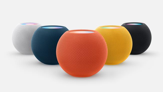 Apple’s new HomePod Mini smart speaker range.