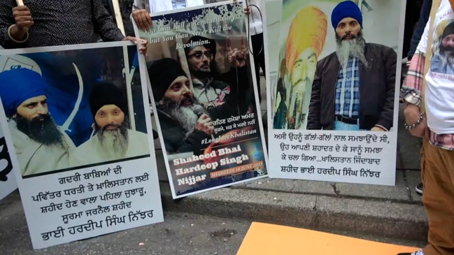 Protesters decry shooting of Sikh leader as foreign interference