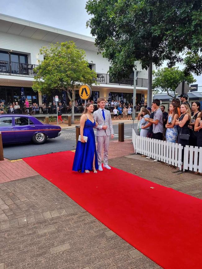 The students of Urangan State High School arrive at their formal.