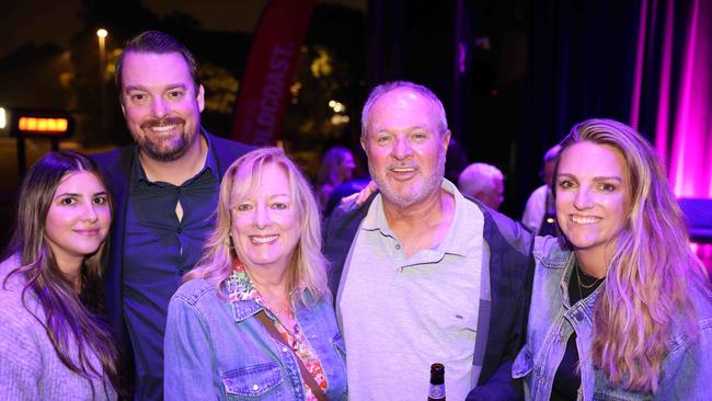 Jane Elliott, Kevin Elliott, Glenda Mooradian, Paul Mooradian and Kat Hanna at the Pacific Airshow Gold Coast welcome party 2024 at HOTA for Gold Coast at Large. Picture, Portia Large.