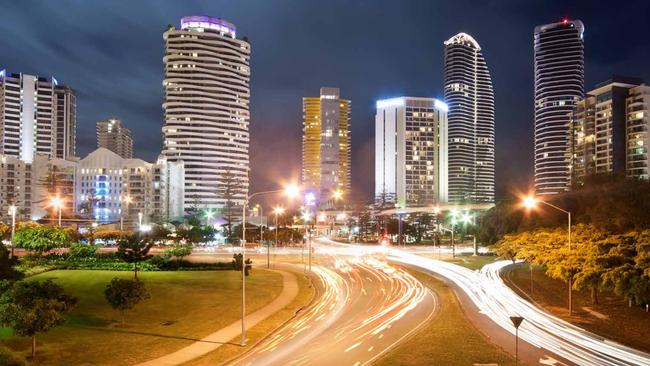 Future Gold Coast – Broadbeach at night.