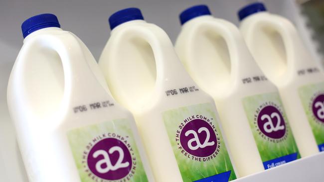 A2 Milk shares have been savaged by investors. Picture: AAP