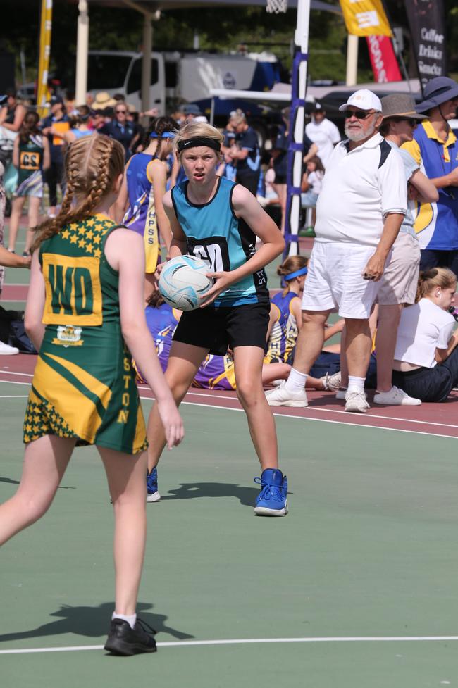 The Netball Qld Primary Schools Cup grand finals are being held at the Hinterland District Netball Association at Mudgeeraba. Picture: Mike Batterham.