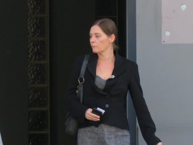 Georgette Smith leaving Wyong Local Court after she was sentenced for high-range drink-driving. Picture: NewsLocal