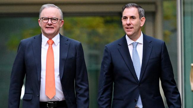 Anthony Albanese and Treasurer Jim Chalmers. Picture: Getty Images