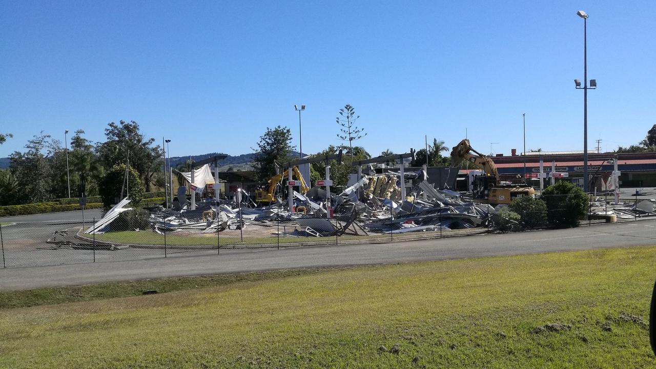 Demolished Matilda service station at Kybong, 2020.