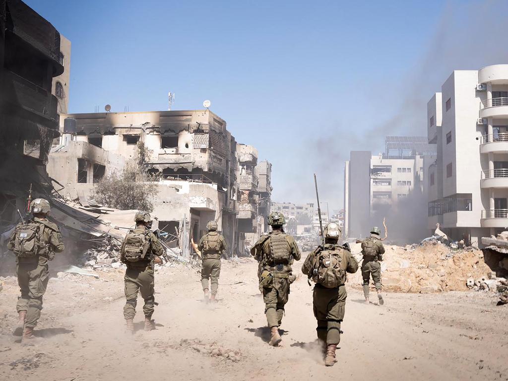 Israeli army on troops on the ground in the Gaza Strip, amid ongoing battles between Israel and the Palestinian militant group Hamas. Picture: AFP