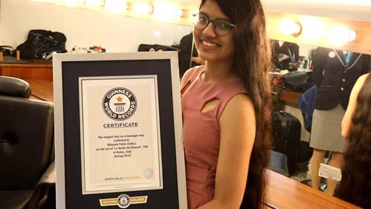 Nilanshi with her world record certificate. Picture: Guinness World Records