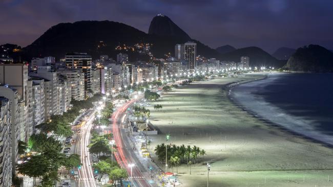 Copacabana Beach in Rio De Janeiro, Brazil.