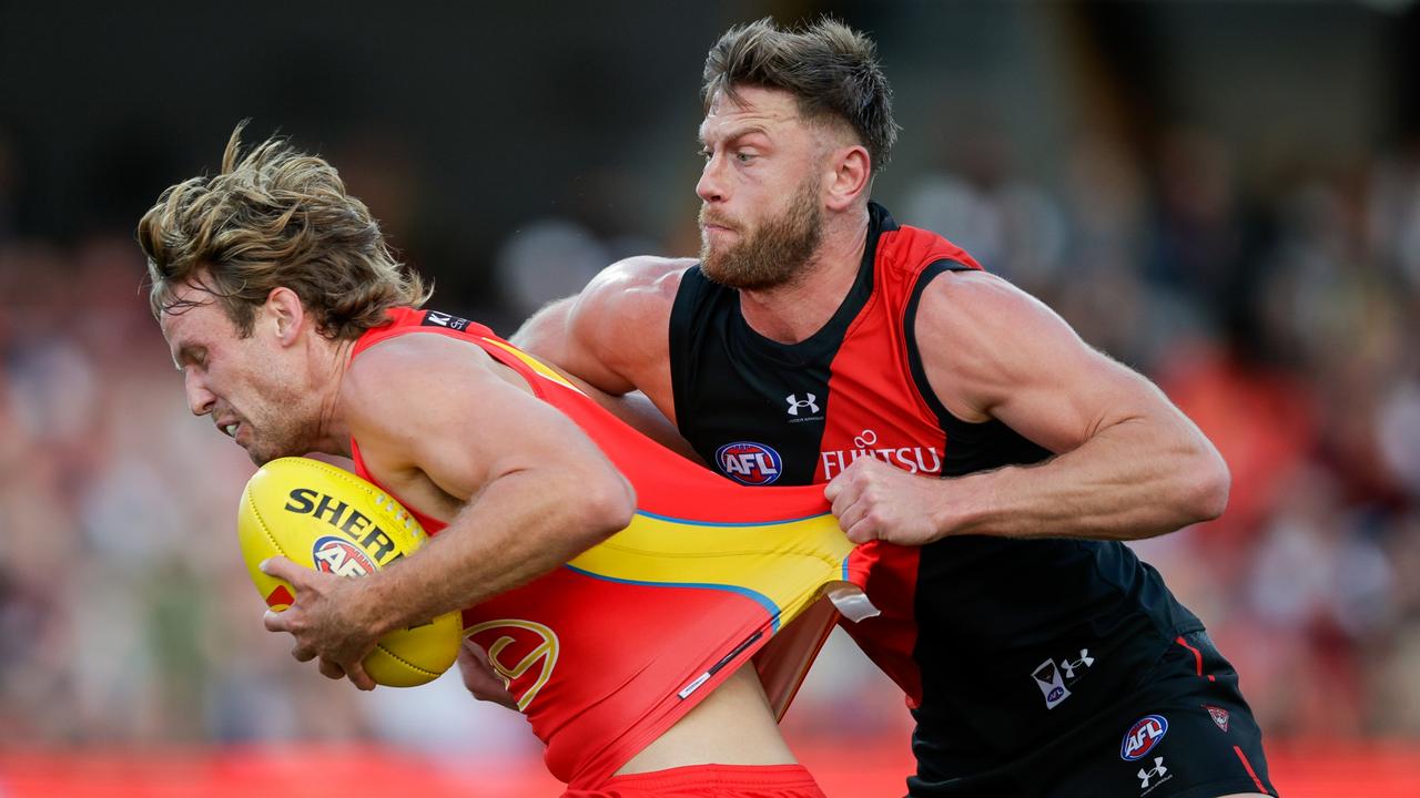 Jayden Laverde can consider himself very unlucky. (Photo by Russell Freeman/AFL Photos via Getty Images)