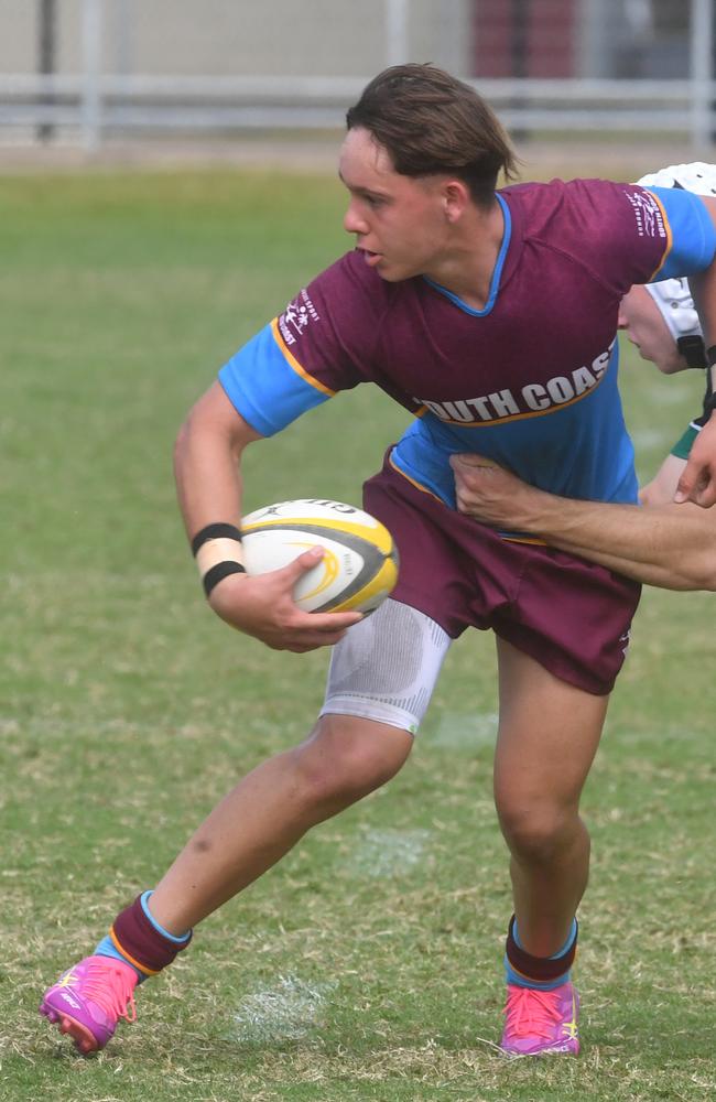 QLD Rugby Union State Championships (17-18 years boys) at the Townsville Sports Precinct. Friday May 23. South Coast against Metro North. Picture: Evan Morgan