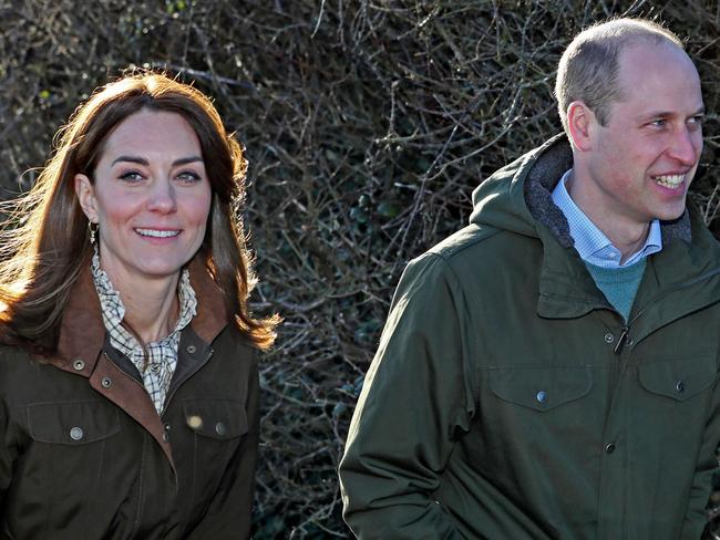 ‘Quite dramatic’. Prince William, right, with Kate Middleton, made an eyebrow-raising joke about the deadly coronavirus on the couple’s royal tour of Ireland. Picture: AFP