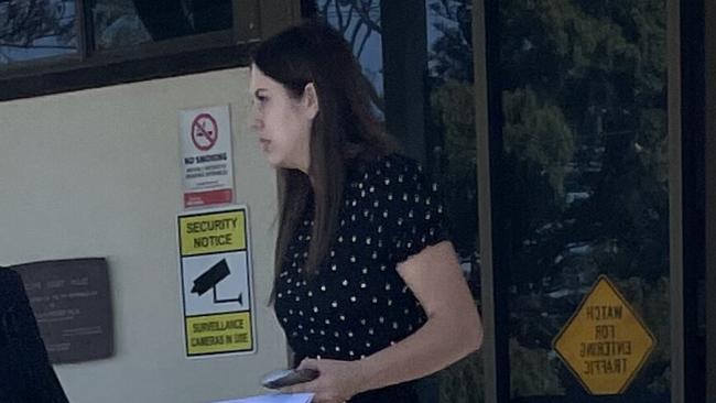 Alana Candice Guttridge leaving the Redcliffe Magistrates Court on May 17.