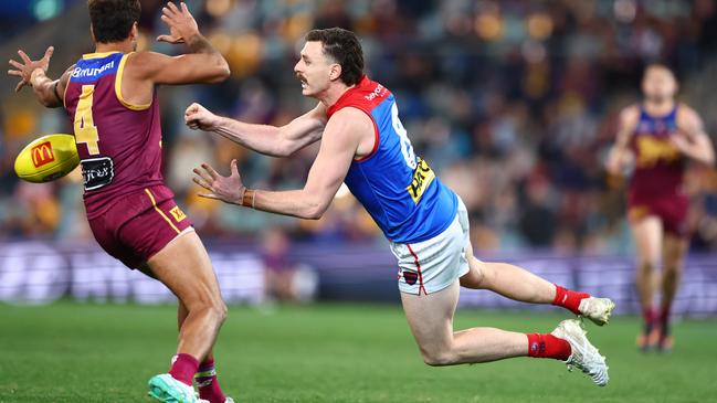 Jake Lever said the Demons ‘just didn’t play’ in the final quarter against Brisbane. Picture: Chris Hyde/AFL Photos/via Getty Images