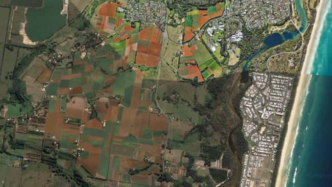 A map of sites proposed for Tweed hospital