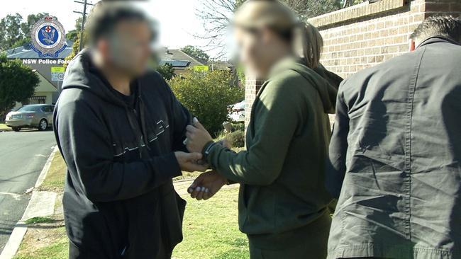 Dale being arrested. Pictures: NSW Police