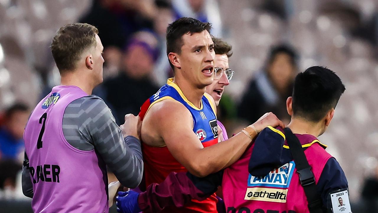 Hugh McCluggage was badly concussed against Hawthorn. Picture: Dylan Burns/AFL Photos via Getty Images