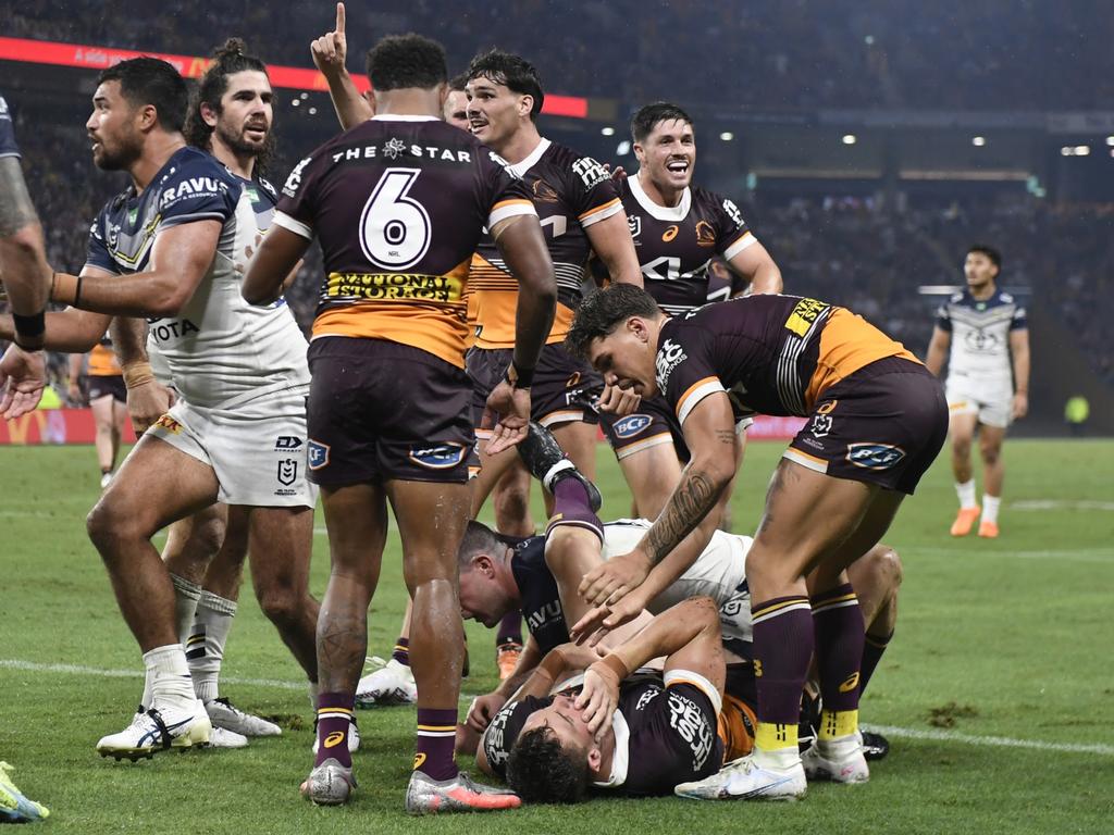 Corey Oates suffered a broken jaw in round 2. Picture: NRL Photos