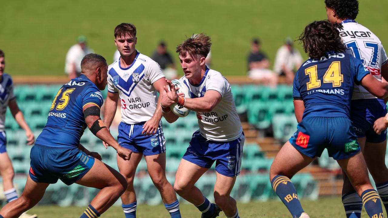 Bud Smith in action for the Canterbury-Bankstown Bulldogs.