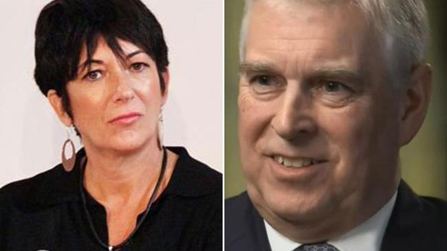 Ghislaine Maxwell and Prince Andrew. A masseuse recognised the house in a photo of Prince Andrew as being upstairs in Maxwell's home. Picture: Supplied