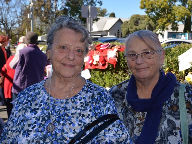 Laurane Buchanen from Duchar (left) and Suzanne Morton from Warwick enjoy the suitcase rummage at Jumpers and Jazz in July in Warwick.