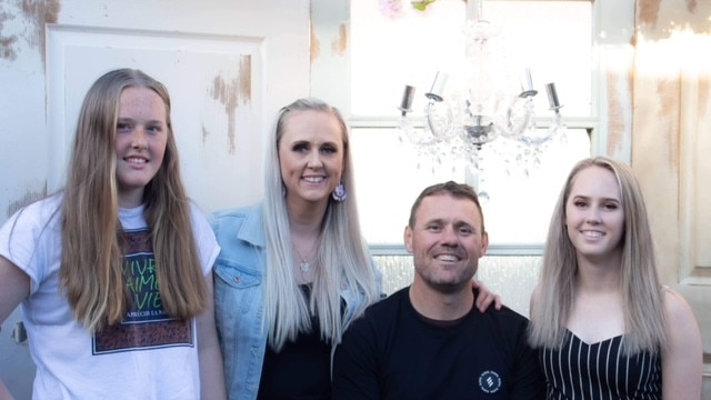 Physiotherapist Leanne Lynch with her husband, Greg, and their daughters.