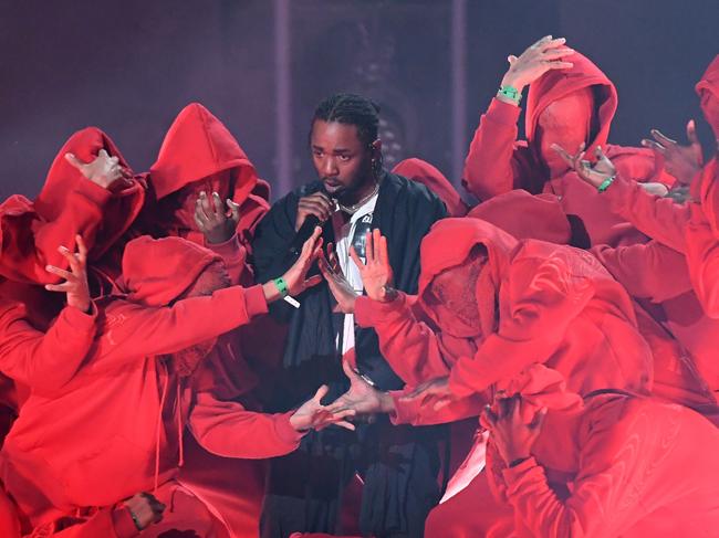 Kendrick Lamar performs during he 60th Annual GRAMMY Awards at Madison Square Garden on January 28, 2018 in New York City. Picture: AFP