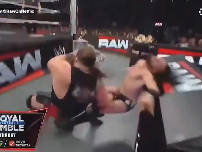 WWE star collapses after sickening stunt mishap