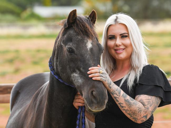 Blayze Williams, daughter of infamous Gypsy Jokers bikie Steve Williams, November 10, 2020. Picture: Brenton Edwards