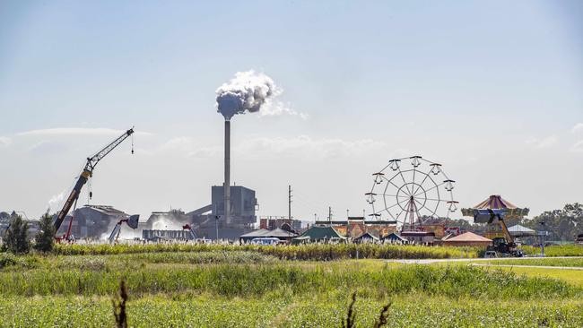 Cane fields near Steiglitz pictured during filming of a scene in the movie Elvis in November 2020. Picture: Richard Walker.