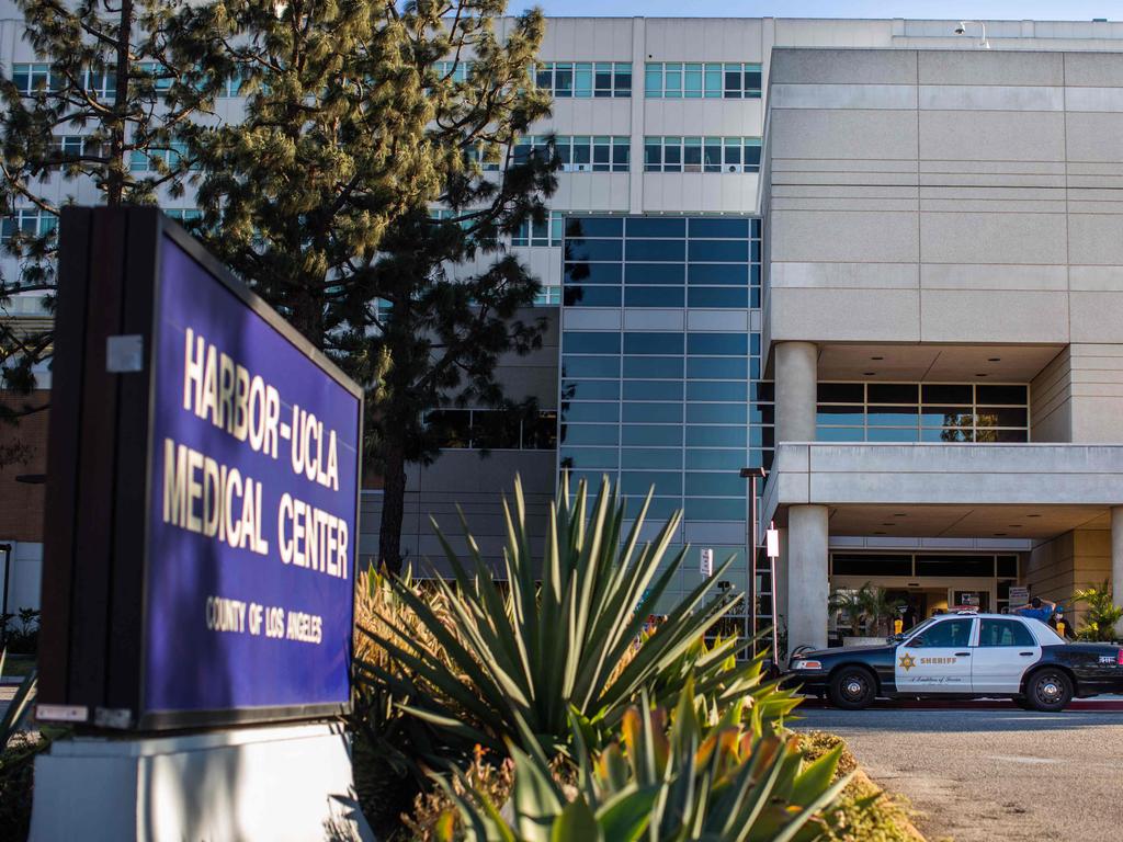 The entrance of the Harbor UCLA Medical Center in Torrance, California.