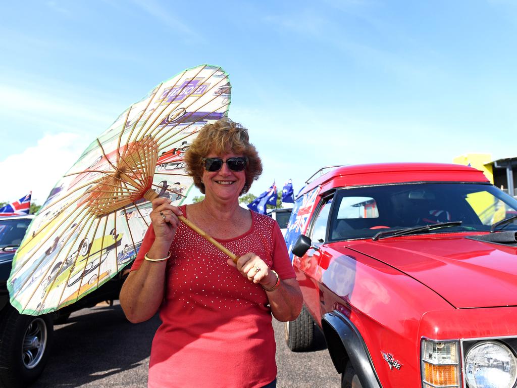 Lorraine Colliver at Hidden Valley for the annual Variety NT Australia Day Ute run. Picture: Che Chorley