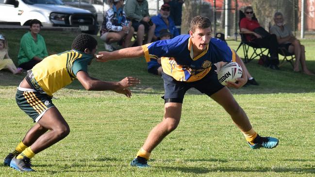 Shaun Devietti, Gilroy. Photographs from the Will Murdoch Perpetual Shield. The annual U14 rugby league competition, in its second year, involved Gilroy Santa Maria College, Ingham State High School and St Teresa's Catholic College Abergowrie. Picture: Cameron Bates