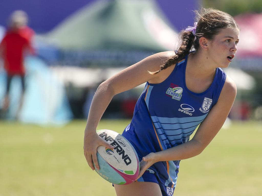 Windaroo Valley V St Margaret Marysat the 2024 Gold Coast Titans All Schools Touch Football Picture: Glenn Campbell