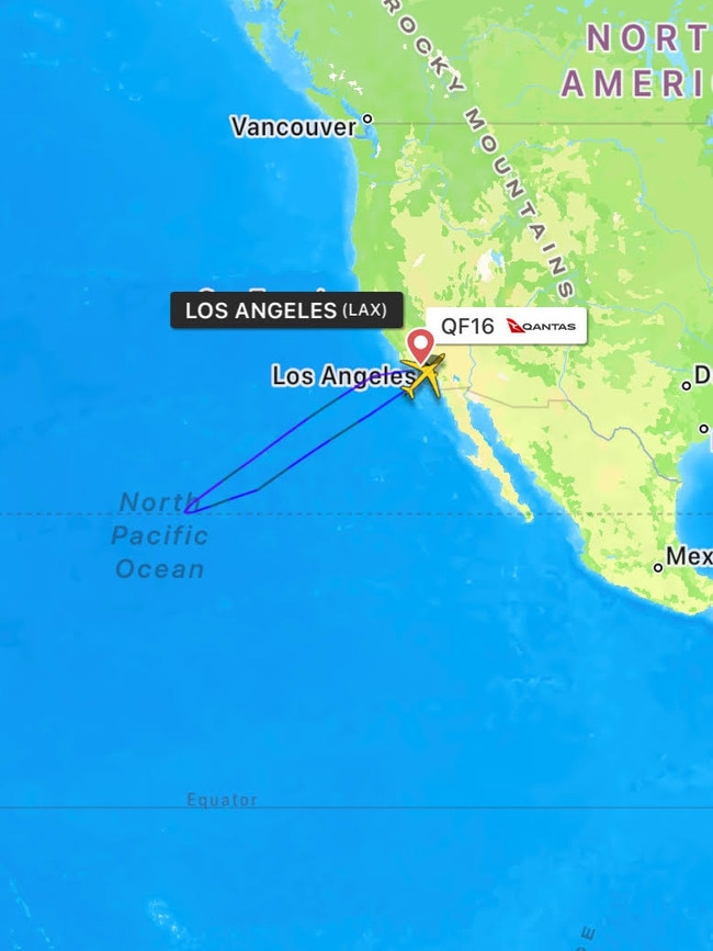 Flight QF16 is under investigation after turning back.