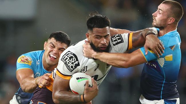 Payne Haas has challenged his pack to lift their level. Picture: Getty
